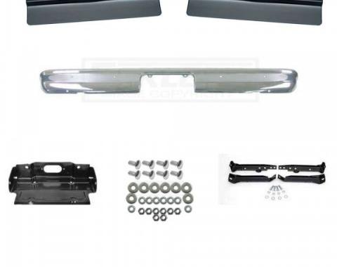 Chevy or GMC Truck Rear Bumper Kit, Chrome, Show Quality, Fleetside, 2WD, 1967-1972