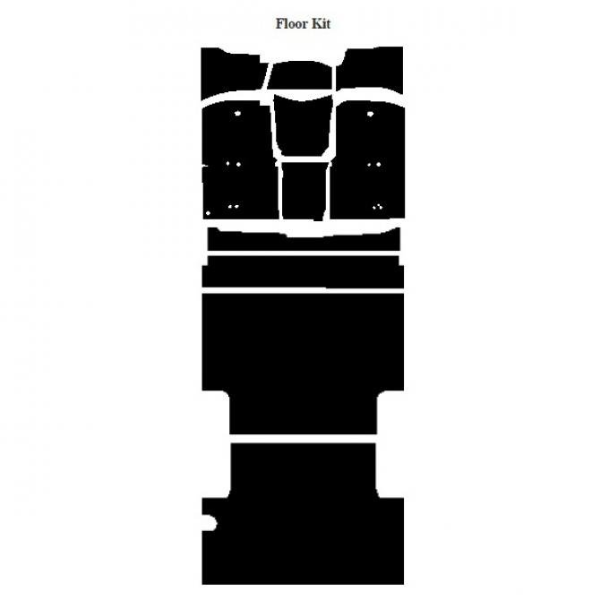 Chevy Insulation, QuietRide, AcoustiShield, Front Floor Kit, Panel Delivery Truck, 1967-1972