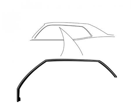 Dennis Carpenter Roof Rail Seals - Hardtop (Notchback) - Galaxie - 1968 Ford Car C8AZ-6551222-PR