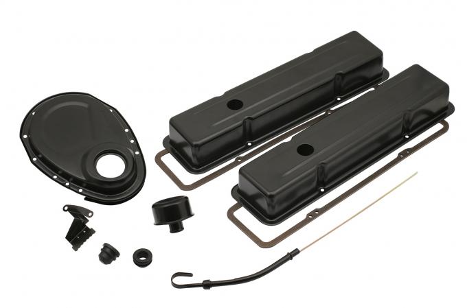 Mr. Gasket Engine Dress Up Kit, Flat Black 9834BP