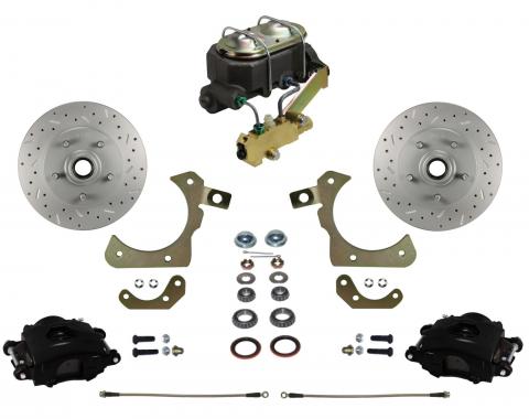 Leed Brakes Manual Front Kit with Drilled Rotors and Black Powder Coated Calipers BFC1011-3A3X