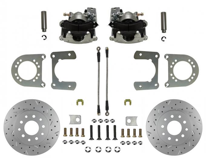 Leed Brakes Rear Disc Brake Kit with Drilled Rotors and Zinc Plated Calipers RC6002X