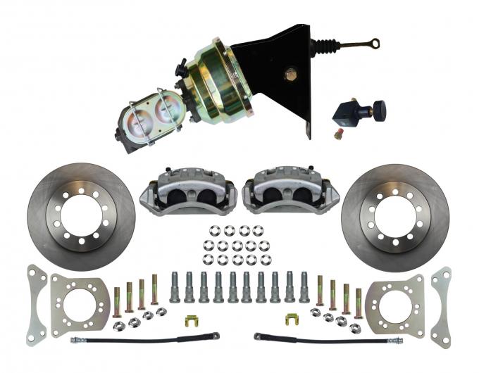 Leed Brakes 1966-1975 Ford Bronco Power Front Kit with Plain Rotors and Zinc Plated Calipers FC5001-8105