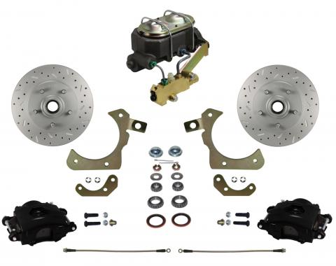 Leed Brakes Manual Front Kit with Drilled Rotors and Black Powder Coated Calipers BFC1010-3A3X