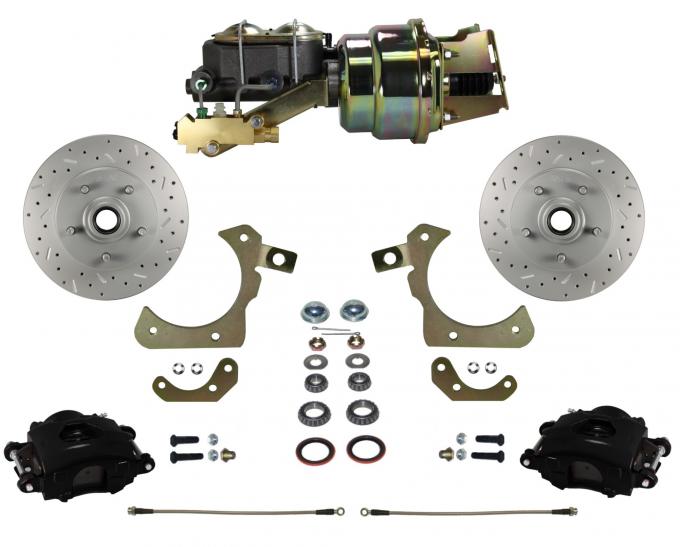 Leed Brakes Power Front Kit with Drilled Rotors and Black Powder Coated Calipers BFC1010-K1A3X