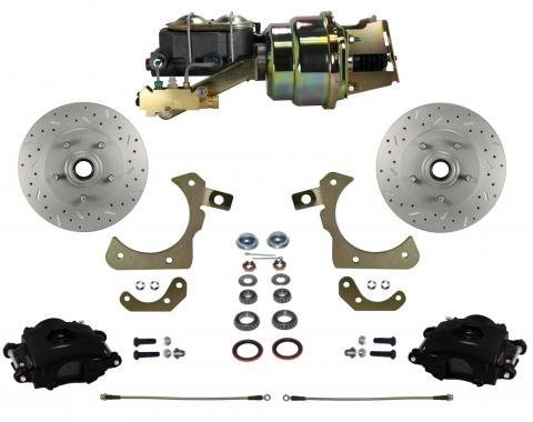 Leed Brakes Power Front Kit with Drilled Rotors and Black Powder Coated Calipers BFC1010-K1A1X