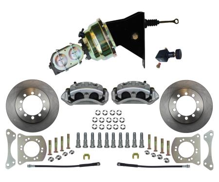 Leed Brakes 1966-1975 Ford Bronco Power Front Kit with Plain Rotors and Zinc Plated Calipers FC5001-8105