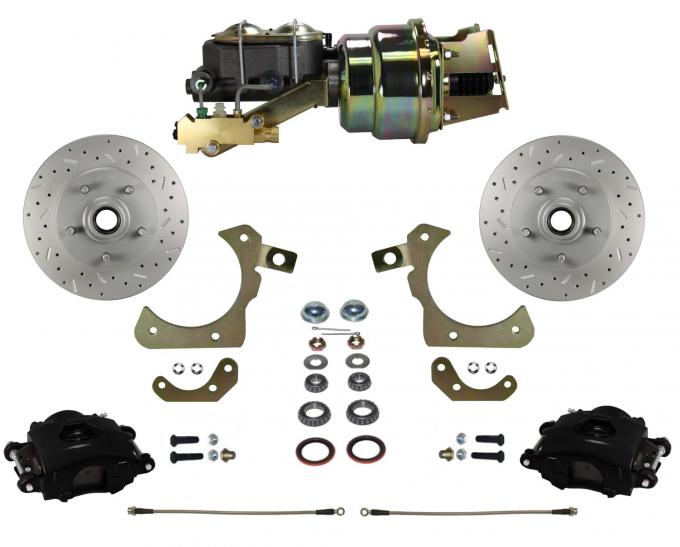 Leed Brakes Power Front Kit with Drilled Rotors and Black Powder Coated Calipers BFC1011-K1A1X