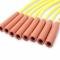 Accel Spark Plug Wire Set, 8mm, Yellow with Orange Straight Boots 4038