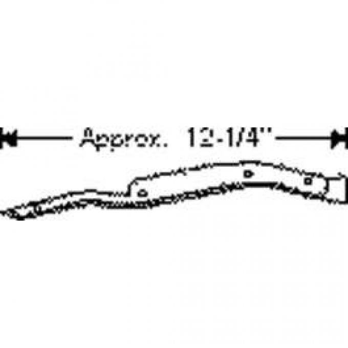 Chevy Weatherstripping, Door Hinge Pillar Auxiliary Beltline, Except 2-Door Coupe & Convertible Styline, 1949-1952