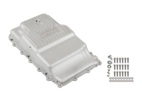 B&M Hi-Tek Heavy-Duty Deep Transmission Pan, Ford 10R80, Aluminum, Natural 70400