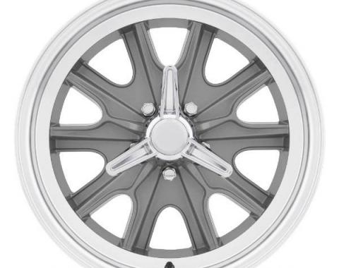 Legendary Wheels HB45, 17 X 8 In., 5 X 4.5, 4.75 BS, Charcoal/Machined LW90-70854B