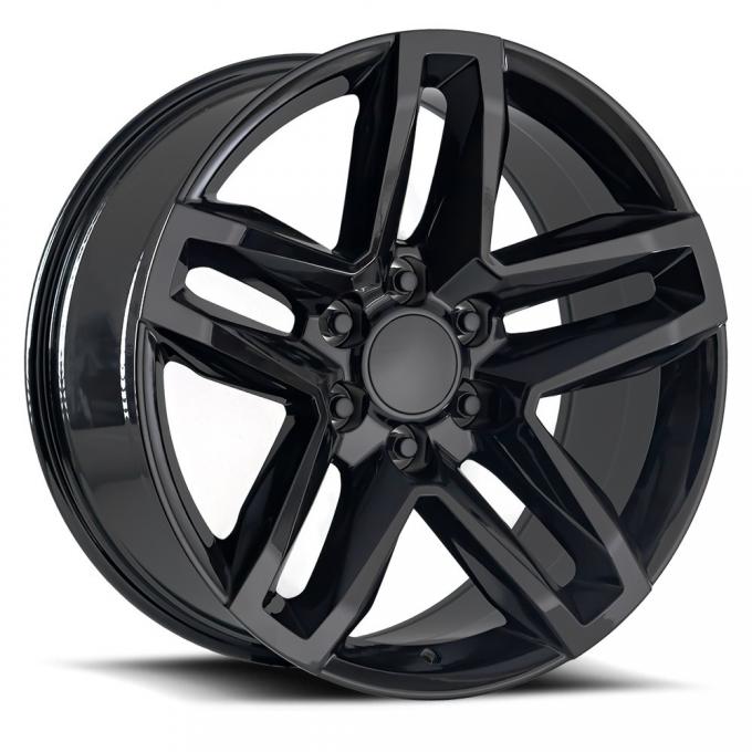 Factory Reproductions Z71 Wheels Split 5 22X9 6X5.5 +15 HB 78.1 Z71 Split 5 Spoke Gloss Black With Cap FR Series 94 94290156502