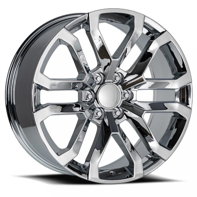 Factory Reproductions Denali Wheels 20X9 6X5.5 +28 HB 78.1 2019 GMC Denali Chrome With Cap FR Series 95 95090286501