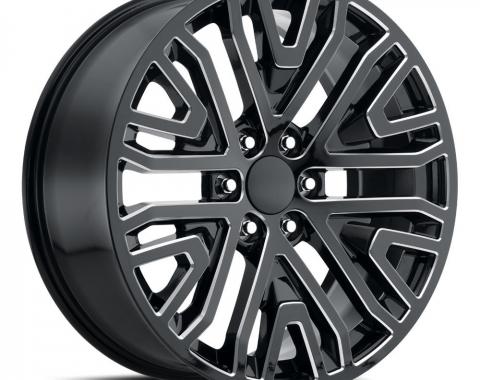 Factory Reproductions GMC Mesh Wheels 22X9 6X5.5 +28 HB 78.1 2019 GMC Mesh Split 6 Spk Gloss Black/Milled With Cap FR Series 93 93290286513