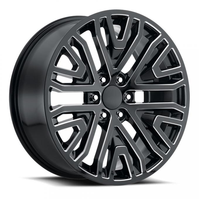 Factory Reproductions GMC Mesh Wheels 22X9 6X5.5 +28 HB 78.1 2019 GMC Mesh Split 6 Spk Gloss Black/Milled With Cap FR Series 93 93290286513