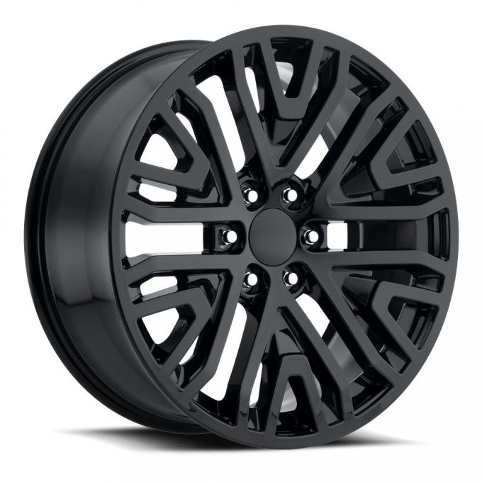 Factory Reproductions GMC Mesh Wheels 22X9 6X5.5 +28 HB 78.1 2019 GMC Mesh Split 6 Spk Gloss Black With Cap FR Series 93 93290286502