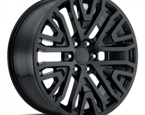 Factory Reproductions GMC Mesh Wheels 22X9 6X5.5 +28 HB 78.1 2019 GMC Mesh Split 6 Spk Gloss Black With Cap FR Series 93 93290286502