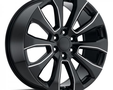 Factory Reproductions Silverado Split Wheels 22X9 6X5.5 +28 HB 78.1 2019 Silverado Split 5Spk Gloss Black/Milled With Cap FR Series 92 92290286513