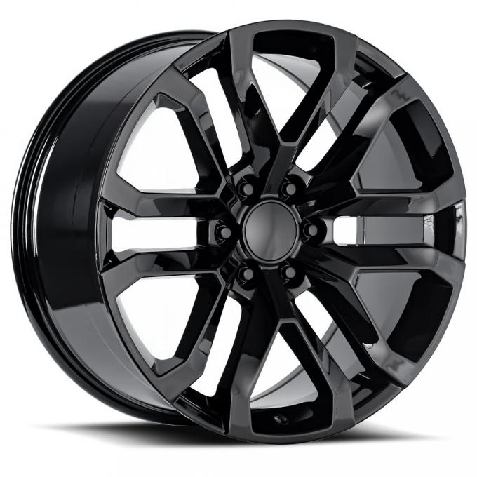 Factory Reproductions Denali Wheels 20X9 6X5.5 +28 HB 78.1 2019 GMC Denali Gloss Black With Cap FR Series 95 95090286502