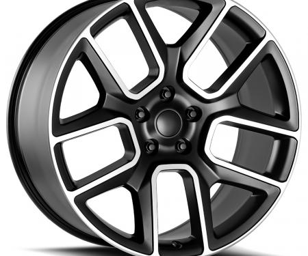 Factory Reproductions Ram 1500 Wheels 24X10 5X5.5 +25 HB 77.8 19 Ram 1500 Satin Black Mach Face With Cap FR Series 76 76410255526