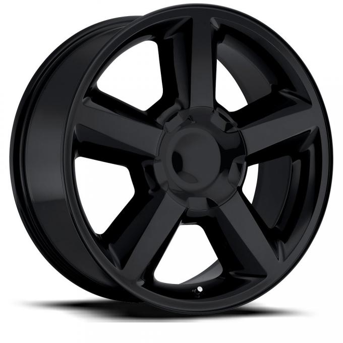 Factory Reproductions Chevy Tahoe Wheels 22X9 6X5.5 +31 HB 78.1 2007 Tahoe Gloss Black With Cap FR Series 31 31290316502