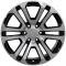 22" Fits GMC - Sierra Wheel - Black Mach'd Face 22x9