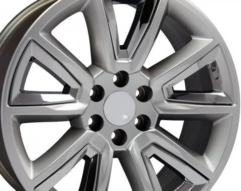 20" Fits Chevrolet - Tahoe Wheel - Hyper Black with Chrome Inserts 20x8.5