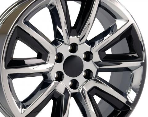 20" Fits Chevrolet - Tahoe Wheel - Chrome with Black Inserts 20x8.5