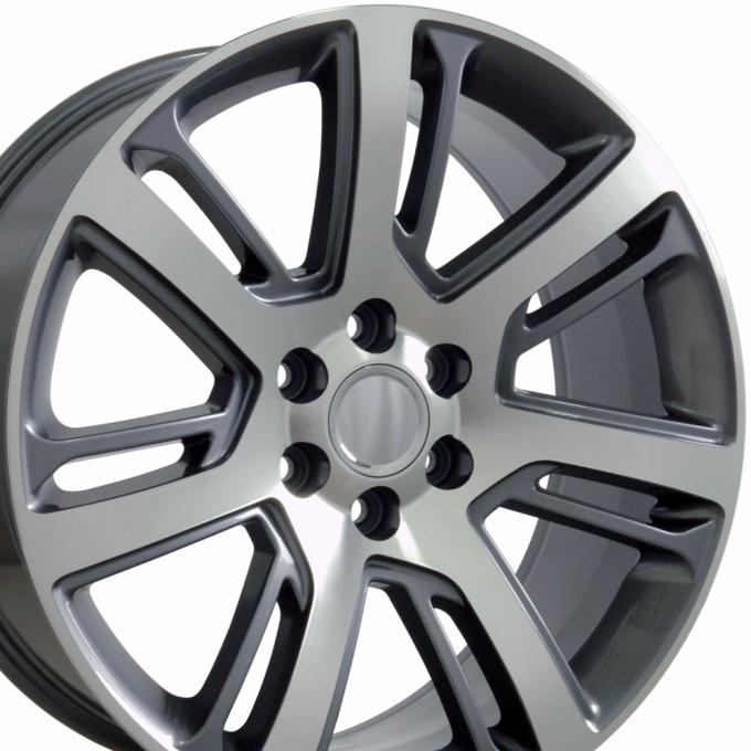 24" Fits Cadillac - Escalade Wheel - Gunmetal Machined Face 24x10