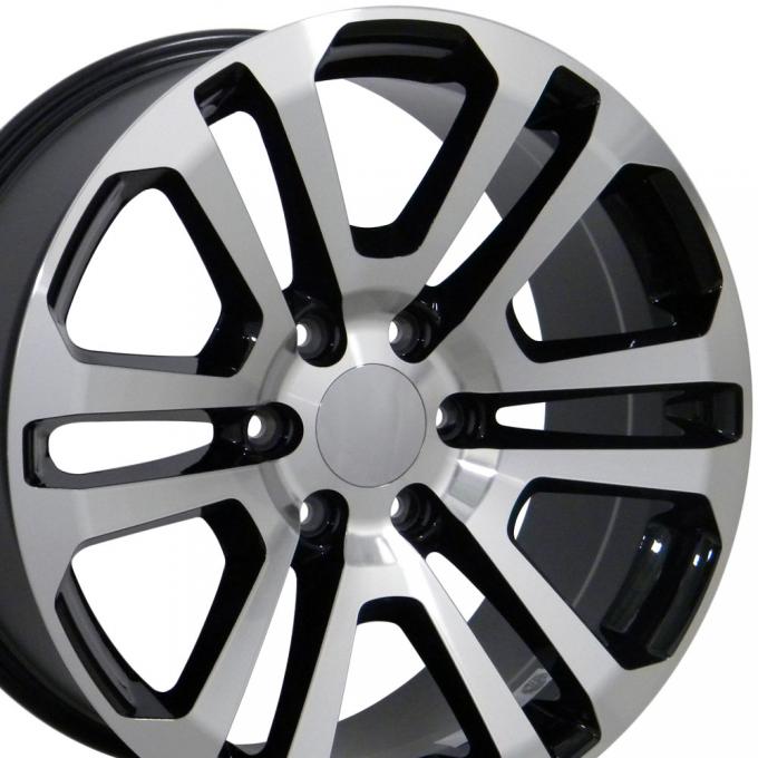 22" Fits GMC - Sierra Wheel - Black Mach'd Face 22x9