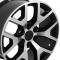 22" Fits GMC - Sierra 1500 Wheel - Black Mach'd Face 22x9