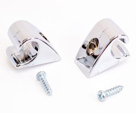 AMD Sun Visor Retainer Clips, Chrome, LH/RH Pair 385-4067-2