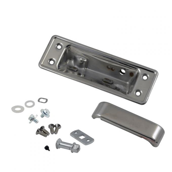 Dennis Carpenter Tailgate Release Handle Kit - Stainless Steel - 1964 -72 Ford Truck, 1966-77 Ford Bronco C4TZ-99431C78-SET