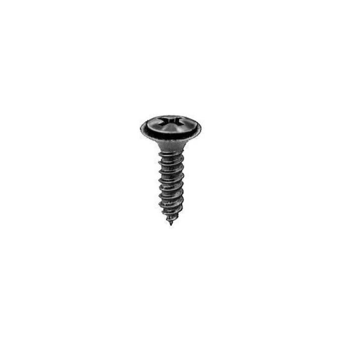 #8-18 X 5/8'' Phillips Oval #6 Head AB W/Sems® Tapping Screw - Black