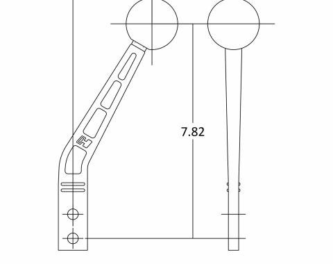 Hurst Billet/Plus Shifter Stick, Black/Machined 5389024