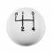 Hurst Shift Knob, 4-Speed Pattern, White 1630002