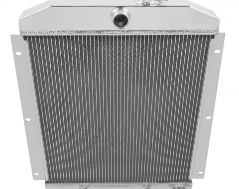 Champion Cooling 1947-1954 Chevrolet Truck 3 Row All Aluminum Radiator Made With Aircraft Grade Aluminum CC5100B-BLK