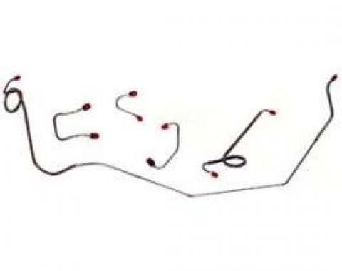 Front Brake Lines, OE Steel, 2 Lines, Comet, Falcon, Ranchero, 1964-1965