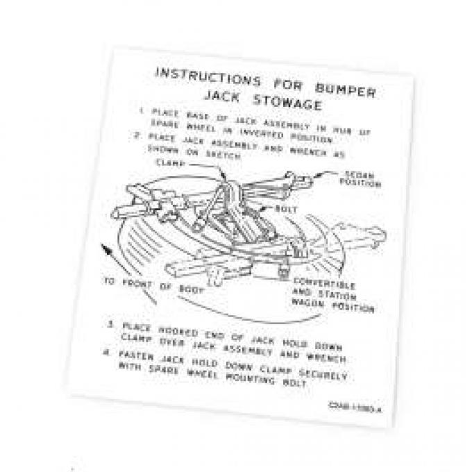 Jack Instructions Decal - C2AB-17093-A