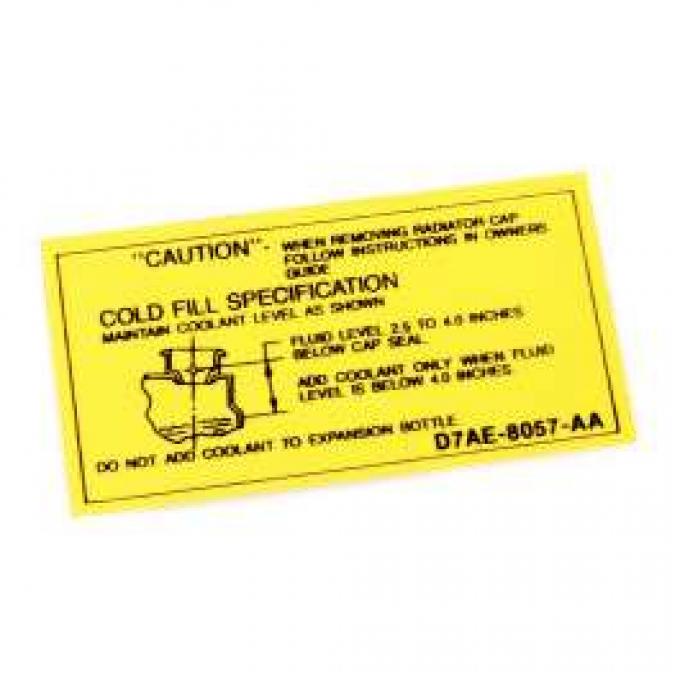 Coolant Caution Decal