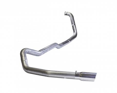 Pypes Turbo Back Exhaust System Single Side Exit 4 in Intermediate And Tail Pipe No Muffler Hardware Included Tip Not Incl Natural Finish 409 Stainless Steel Exhaust STD033NM