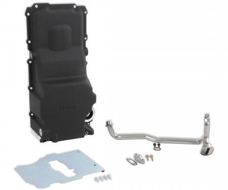 Holley GM LS Swap Oil Pan, Black, Additional Front Clearance 302-3BK