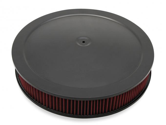 Holley 4500 Drop Base Air Cleaner Black w/3" Red Washable Gauze Filter 120-4630