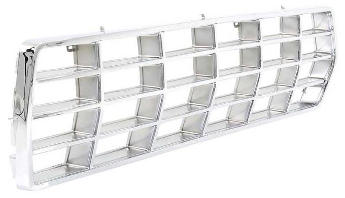 OER 1978-79 F100, F250, F350 Truck, Bronco, Front Grille Insert, Argent Silver, With Chrome Trim TR8150H