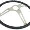 OER 3-Spoke Comfort Grip Steering Wheel, Silver Spokes With Black Grip 3952700