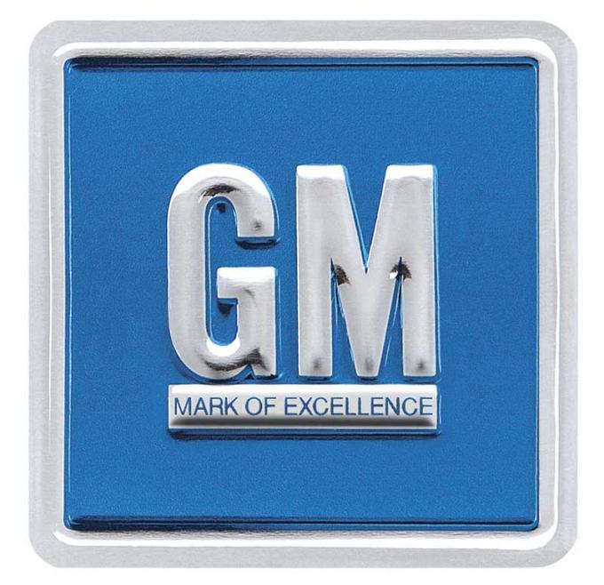 OER 1967-74 GM Mark Of Excellence Emblem Door Decal - Embossed Blue PD8001