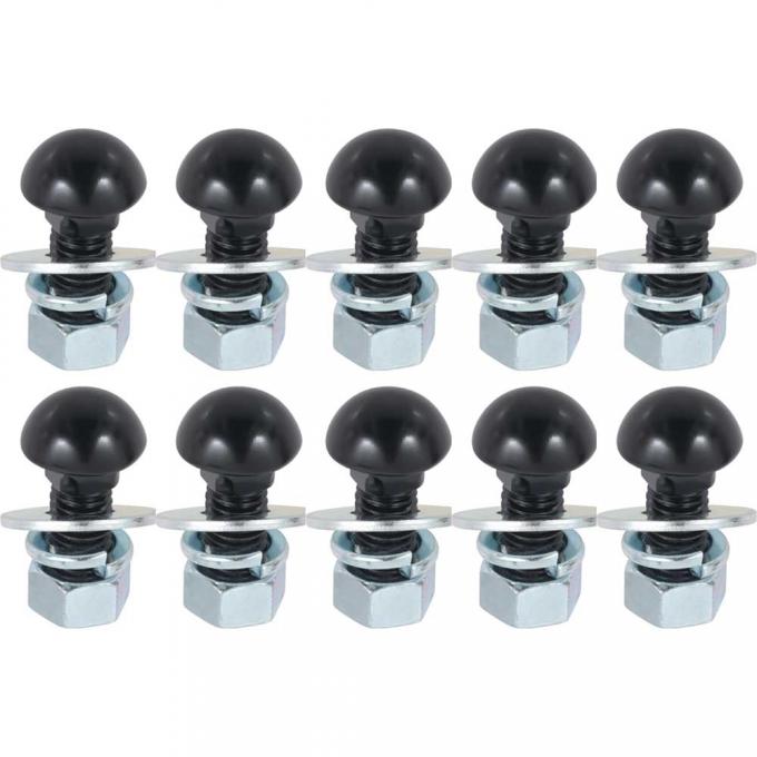 OER 1938-72 Chevy, GMC Pickup, Blazer, Jimmy, Suburban, Bumper Bolt Set, Front or Rear, 1/2"-13 x 1-1/2, 40-Piece Bolt Set, Black K219B