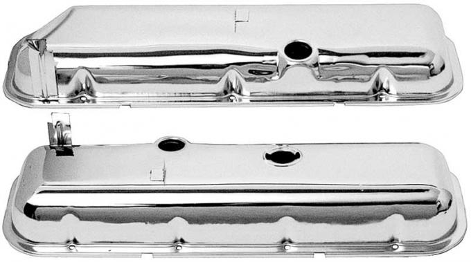 OER Chevrolet 396-454 Big Block with Power Brakes Chrome Valve Covers with Oil Drippers VC1212