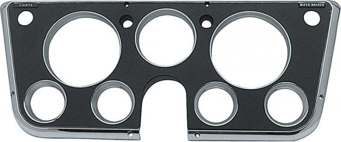 OER 1969-72 Chevy, GMC Pickup, Blazer, Jimmy, Suburban, Dash Instrument Bezel, 7 Gauge, Black with Chrome Accents CX1004